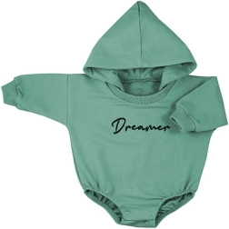 Niemowlęce body baggy z kapturem Koala Dreamer zielone