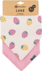 Petite&Mars bandana śliniak Luke 2 szt. beige kiwis & misty green