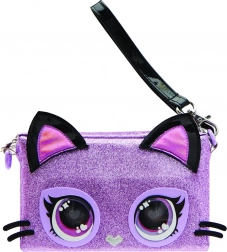Interaktywna torebka PURSE PETS Purdy Purrfect – fioletowa kotka z oczami LED