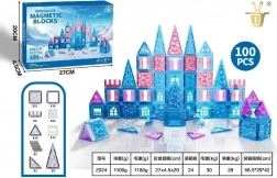 Magnetyczne klocki konstrukcyjne Ice Snow – 100 elementów