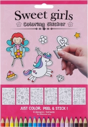 Kolorowanki naklejki dla dziewczyn
