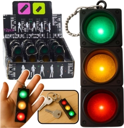 Brelok semafor z migającymi światłami – edukacyjny brelok do kluczy