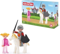 Igráček trio: księżniczka, rycerz i biały koń