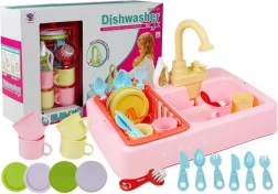 Kolorowy zlewozmywak z wodą + akcesoria