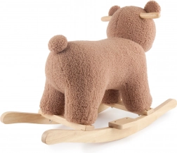 Bieco bujany miś Mika z bouclé z drewnianą podstawą