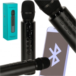 Bezprzewodowy mikrofon karaoke z Bluetooth i głośnikiem dla dzieci – czarny