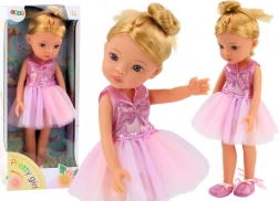 Różowa baletowa lalka w sukience 33 cm