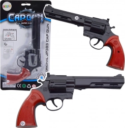 Rewolwer na kapiszony czarny – zabawka i rekwizyt z realistycznym dźwiękiem