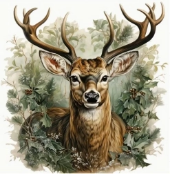 Diamentowa mozaika jeleń 30 × 40 cm