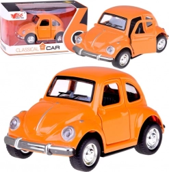 Klasyczne pomarańczowe autko z otwieranymi drzwiami