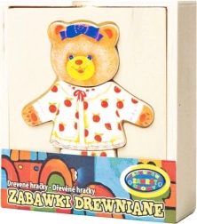 Ubierz misia – drewniany zestaw układanek z ubrankami