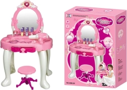 Toaletka Glamour z podświetlanym lustrem i suszarką na baterie