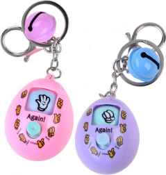 Elektroniczny brelok w kształcie jajka z grą papier–kamień–nożyce – Breloczek