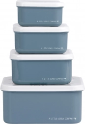 Zestaw czterech pojemników śniadaniowych A Little Lovely Company – Pojazdy