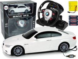 Samochód wyścigowy zdalnie sterowany BMW M3 z kierownicą