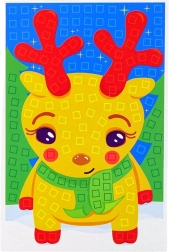 DIY kolorowa mozaika świąteczne wesołe renifery
