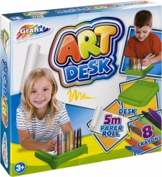 Stolik do rysowania z kredkami woskowymi Grafix
