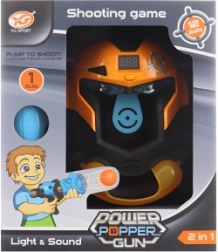 Pistolet na piankowe kulki z maską na baterie