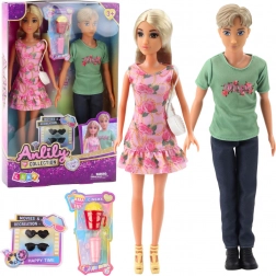 Zestaw Lalek Anlily Dziewczynka z Chłopcem i Akcesoriami