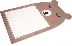 Designowa podłoga puzzle Miś brązowy z białym brzuszkiem