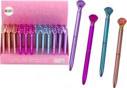 Długopis kulkowy z diamentem, matowy, niebieski atrament 0,7 mm