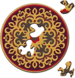 Curiosi okrągłe puzzle Picoli róża 33 elementy