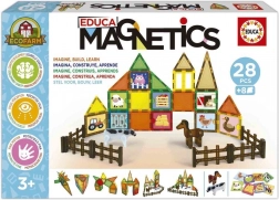 Magnetyczna konstrukcja EDUCA Magnetics EKO Farma 28 elementów