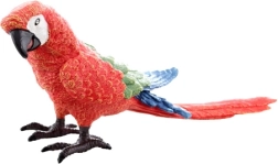 Plastowa figurka papugi ara czerwona 17 cm