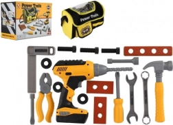 Zestaw narzędzi dla dzieci z wiertarką akumulatorową i torbą