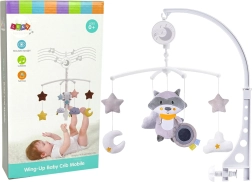 Karuzela do łóżeczka Pluszowy szop Grey Melody