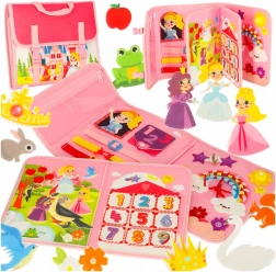 Różowy plecak Montessori zmysłowy