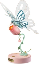 Mechaniczny różowy motyl RoboTime
