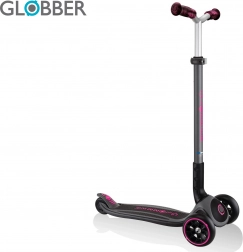 Dziecięca trójkołowa hulajnoga Globber Master Prime black / neon pink