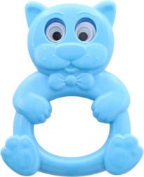 grzechotka kotek z ruchomymi oczami 11 cm