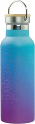 Termobutelka z bambusową zakrętką BAAGL Gradient niebiesko‑fioletowa 500 ml