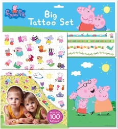 Duży zestaw tatuaży Świnka Peppa