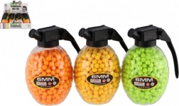 Gumowe kulki do pistoletu 6 mm w pojemniku w kształcie granatu (800 szt., 3 kolory)