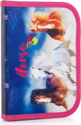 OXYBAG piórnik szkolny jednopoziomowy koń