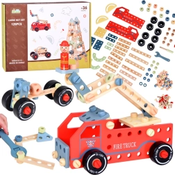 Drewniane klocki kreatywnych zabawek 129 części