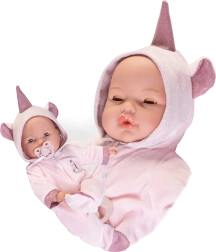 Antonio Juan lalka z mrugającymi oczami niemowlę z dźwiękami i miękkim ciałem - 37 cm