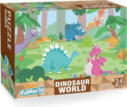 dziecięce puzzle dinozaury 24 elementy 50 × 34 cm