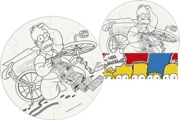 Pokoloruj sobie puzzle Simpsonowie koło 9 elementów