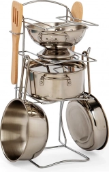 Zestaw naczyń dla dzieci na stojaku Bigjigs Toys