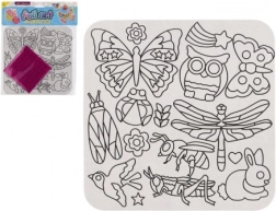 Kreatywny zestaw z błyszczącymi foliowymi obrazkami zwierząt