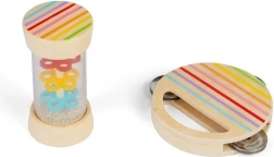 Bigjigs Toys mini zestaw grzechotka deszczowa i tamburyno