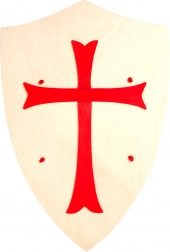 Fauna Drewniana tarcza z krzyżem