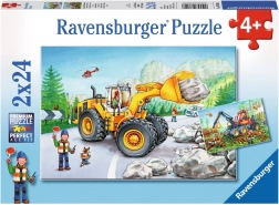 RAVENSBURGER Puzzle Ciężki sprzęt w akcji 2x24 elementy