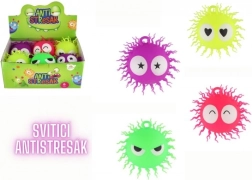 Antystresowa włochata piłeczka silikonowa ze światłem