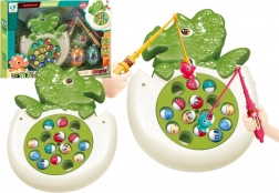 Gra w łowienie rybek z wędkami i światłami – dinozaur