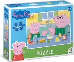puzzle Świnka Peppa – wspólne gotowanie, 60 elementów